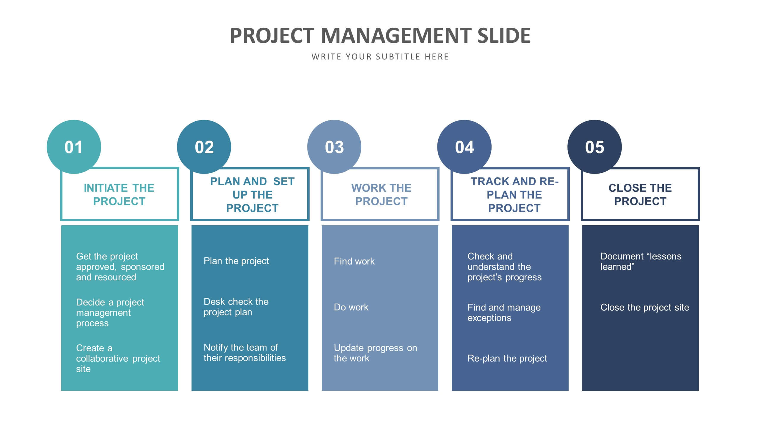 Slide Templates: Project Management Slide