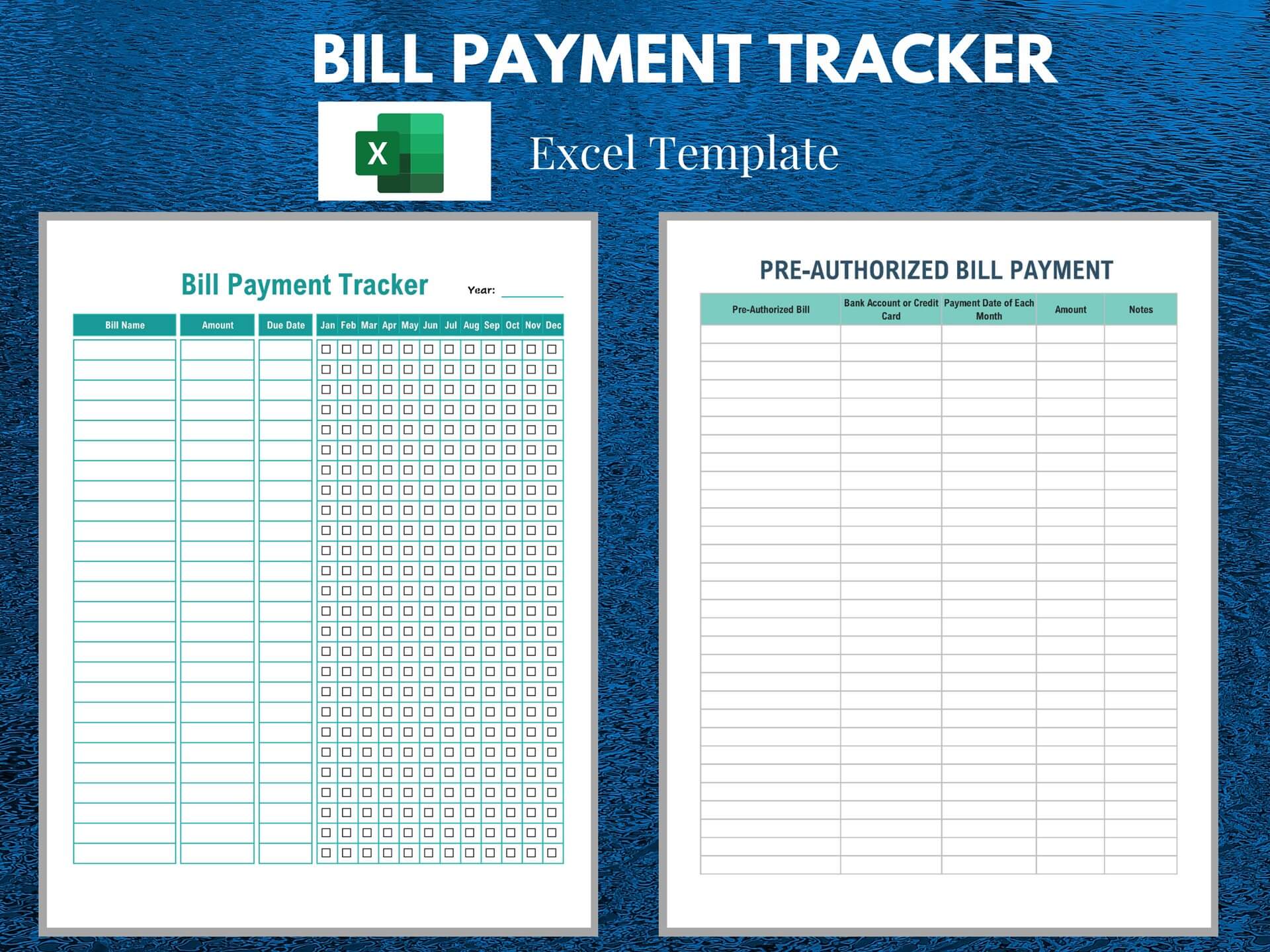 Bill Payment Tracker Excel Template Bi Monthly Bill Payment Tracker