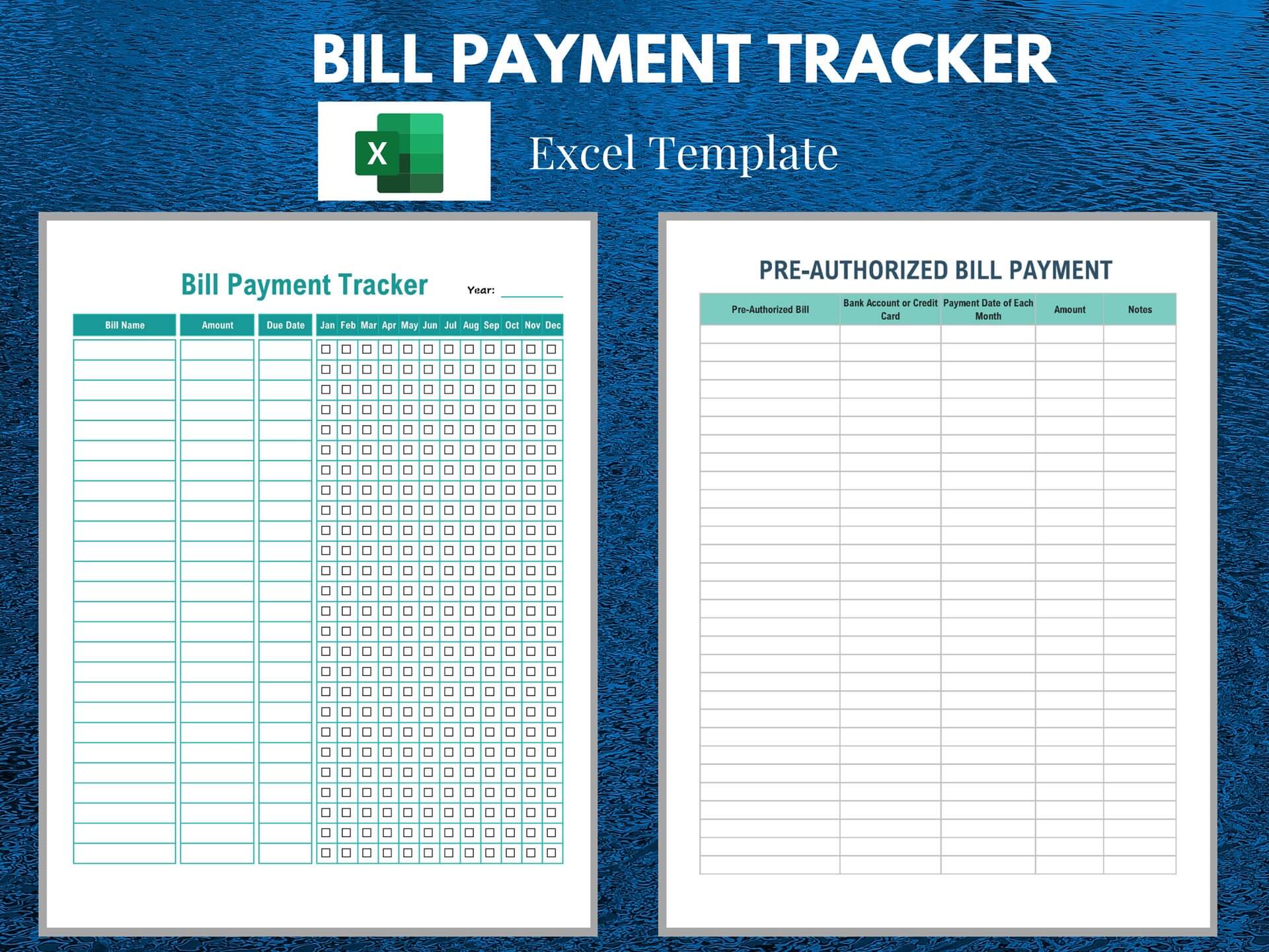 Dashboard Templates Bill Payment Tracker
